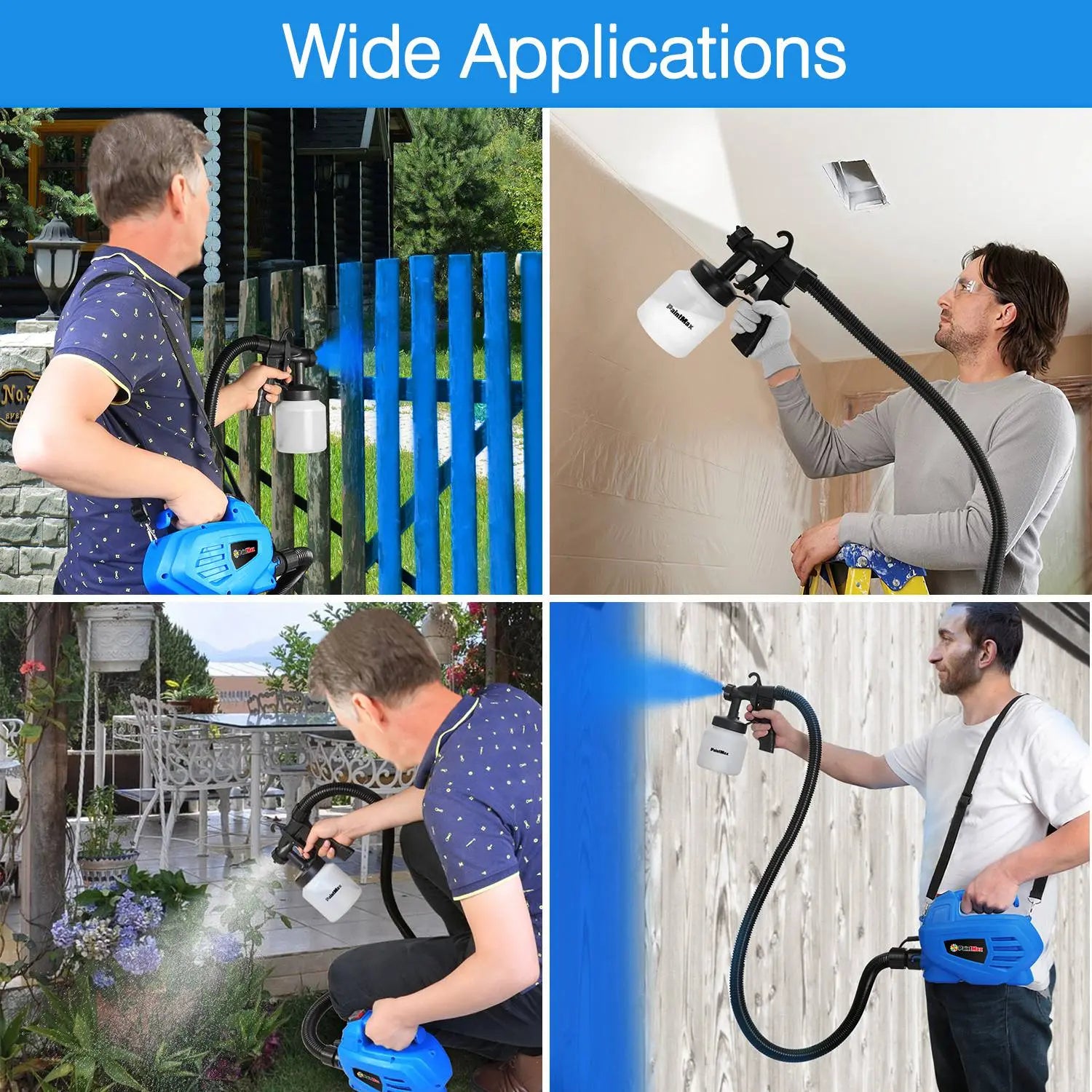800ML Paint Spray Painter For Spring 650W Paint Sprayer Machine 800ML Per Min Output Oil Primer Water Sprayer With 3 Spraying Patterns Motor Strap Detachable Container Home Garden Decoration Weselleverythingnow
