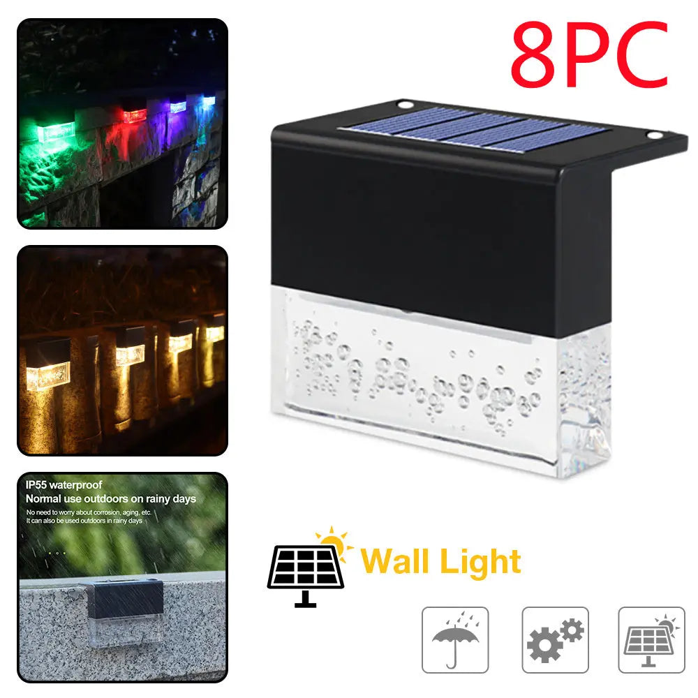 Waterproof New RGB LED Solar Light Step Fence Light Weselleverythingnow