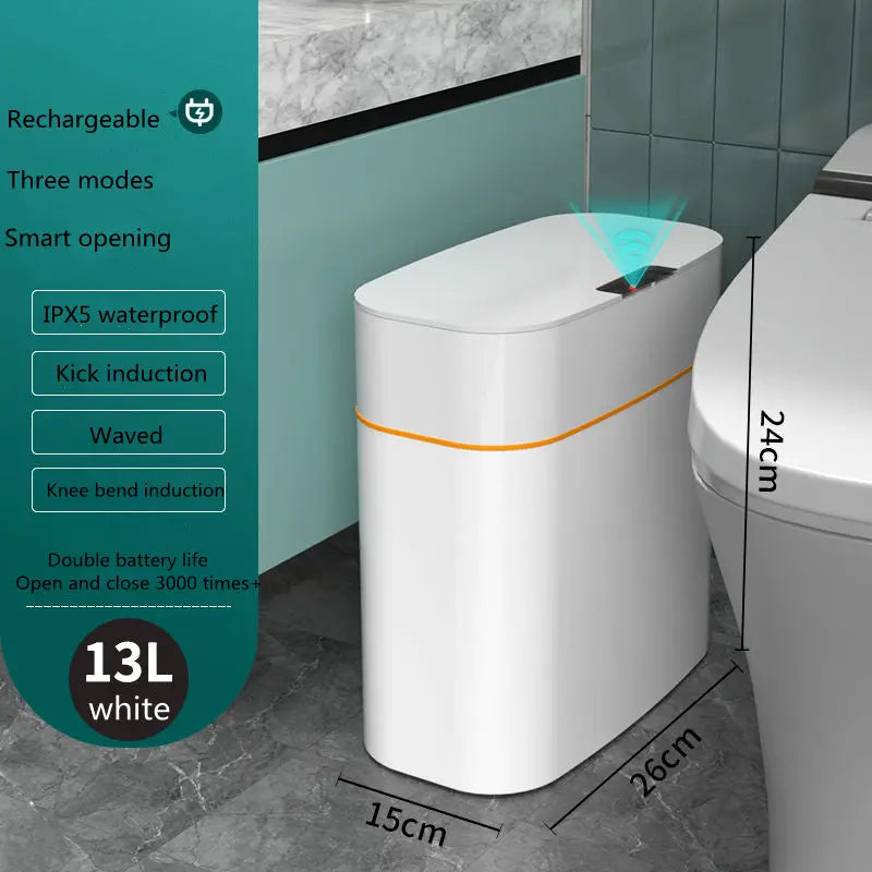 Smart Trash Can With Lid For Bedroom And Living Room Kitchen Storage Box Trash Can Induction Small Car Box Automatic Smart Dustbin Smart Trash Bin Weselleverythingnow