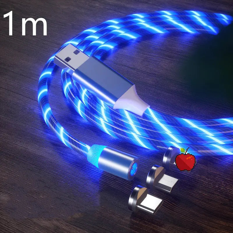 Magnetic Charging Cable Streamer Fast Charging Cable Lighting Micro USB Cable LED Magnet Charger Type-C Cable Weselleverythingnow