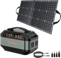 GOFORT 330W Portable Power Station;  299Wh Solar Generator Backup Power Compatible With 100W 18V Portable Solar Panel;  Foldable Solar Charger With USB;  18V DC;  QC 3.0 Output Weselleverythingnow