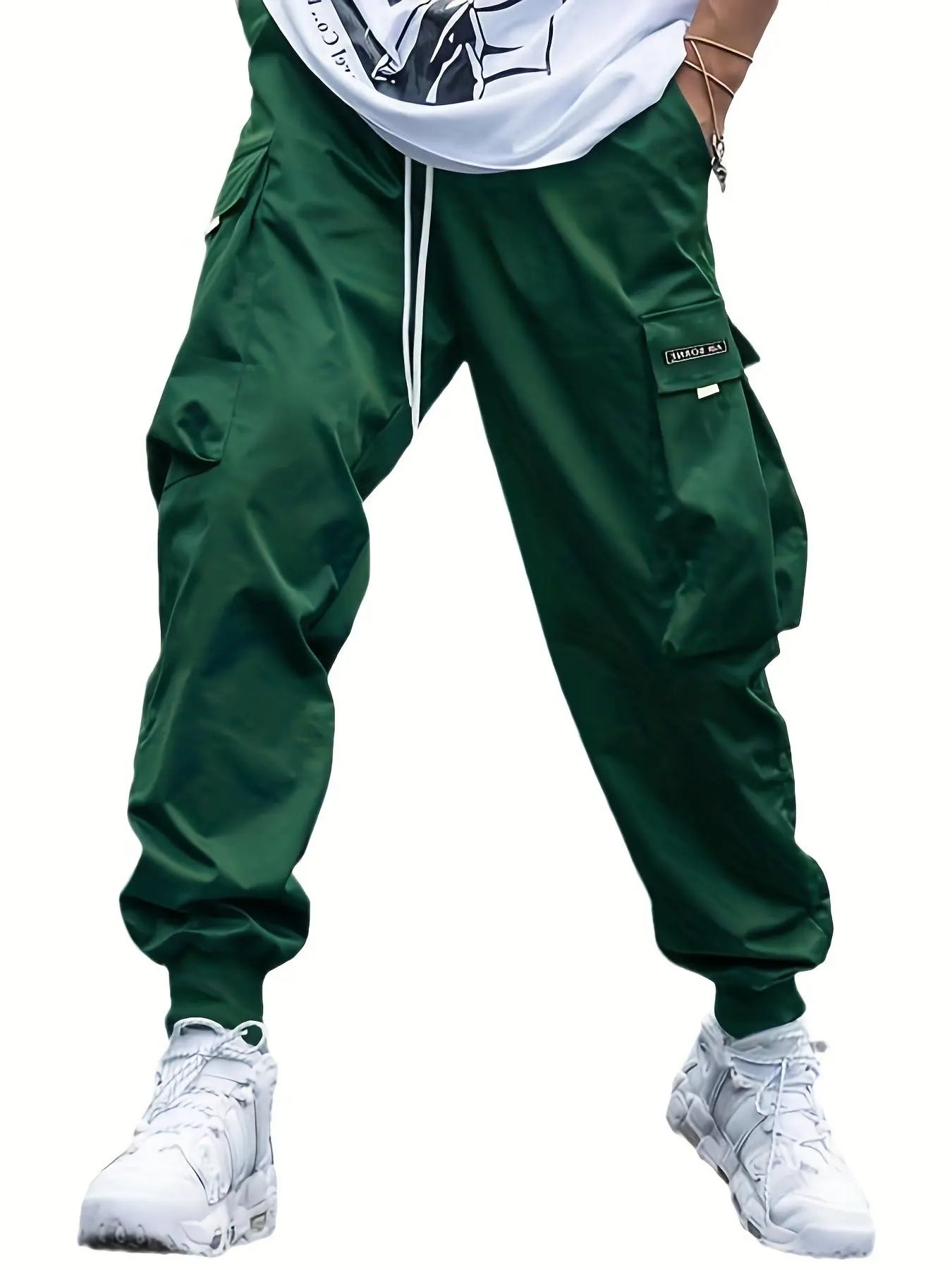 Multi-pocket Cargo Pants Men's Casual Hip-Hop Drawstring Trousers Outdoor Streetwear Sports Pant Weselleverythingnow