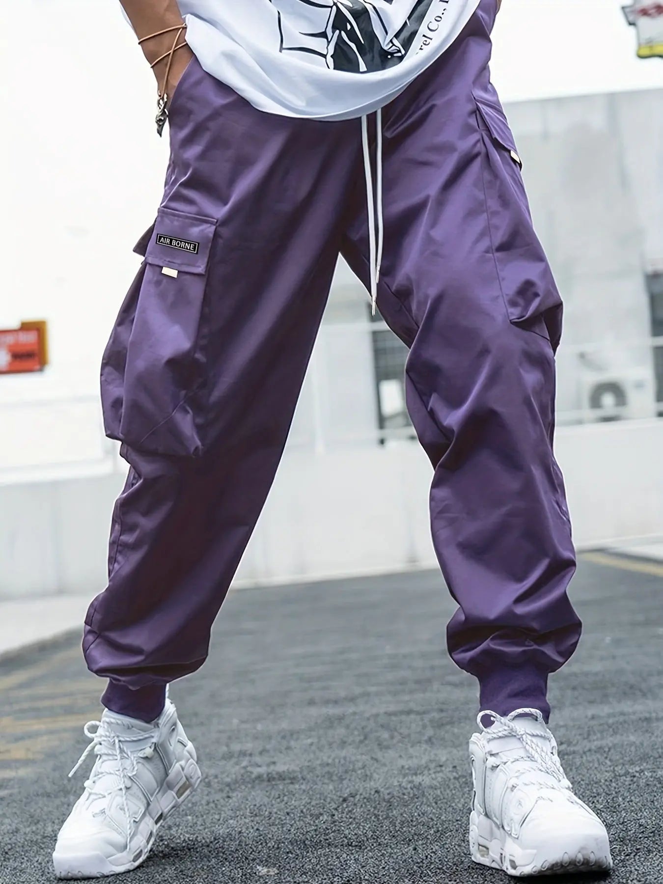 Multi-pocket Cargo Pants Men's Casual Hip-Hop Drawstring Trousers Outdoor Streetwear Sports Pant Weselleverythingnow