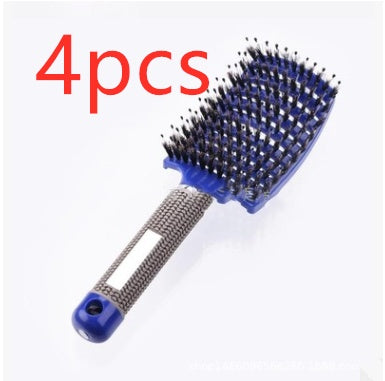 Women Detangler Hair Brush Bristle Nylon Scalp Massage