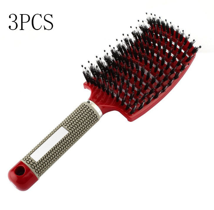 Women Detangler Hair Brush Bristle Nylon Scalp Massage