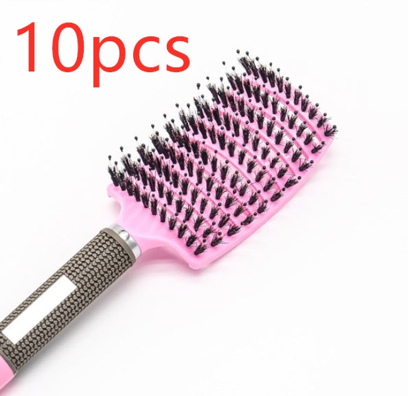 Women Detangler Hair Brush Bristle Nylon Scalp Massage
