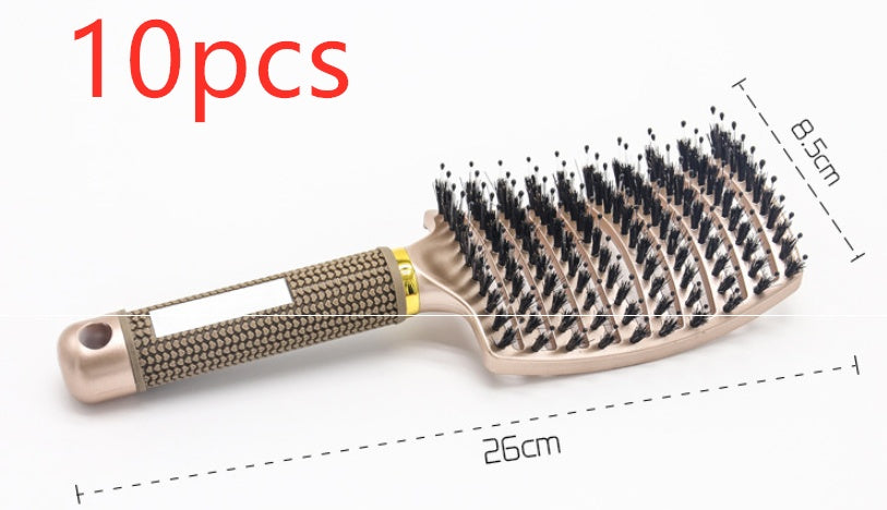 Women Detangler Hair Brush Bristle Nylon Scalp Massage