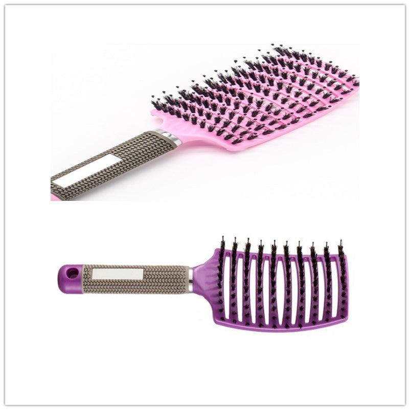 Women Detangler Hair Brush Bristle Nylon Scalp Massage