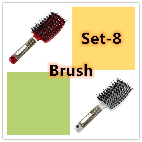Women Detangler Hair Brush Bristle Nylon Scalp Massage