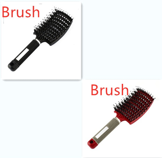 Women Detangler Hair Brush Bristle Nylon Scalp Massage