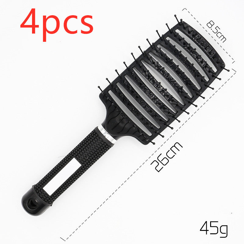 Women Detangler Hair Brush Bristle Nylon Scalp Massage