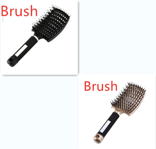 Women Detangler Hair Brush Bristle Nylon Scalp Massage