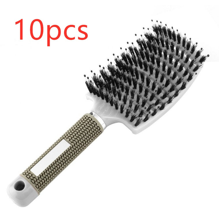 Women Detangler Hair Brush Bristle Nylon Scalp Massage