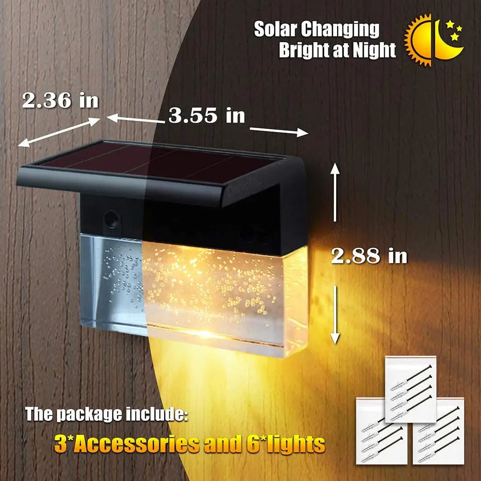 Waterproof New RGB LED Solar Light Step Fence Light Weselleverythingnow