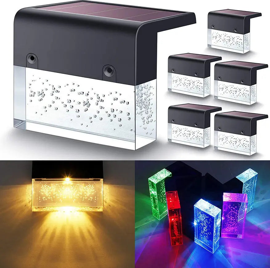 Waterproof New RGB LED Solar Light Step Fence Light Weselleverythingnow