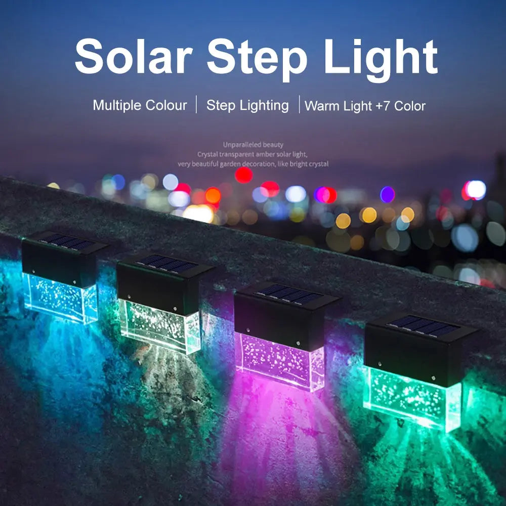 Waterproof New RGB LED Solar Light Step Fence Light Weselleverythingnow