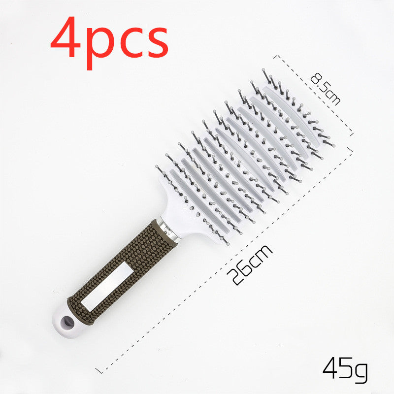 Women Detangler Hair Brush Bristle Nylon Scalp Massage