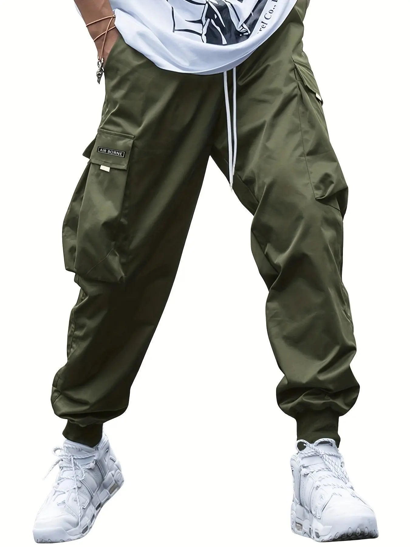 Multi-pocket Cargo Pants Men's Casual Hip-Hop Drawstring Trousers Outdoor Streetwear Sports Pant Weselleverythingnow