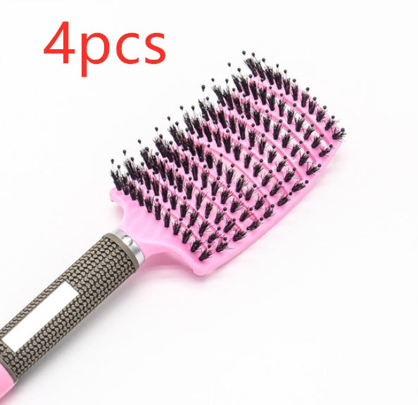 Women Detangler Hair Brush Bristle Nylon Scalp Massage
