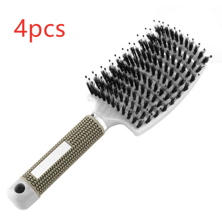 Women Detangler Hair Brush Bristle Nylon Scalp Massage