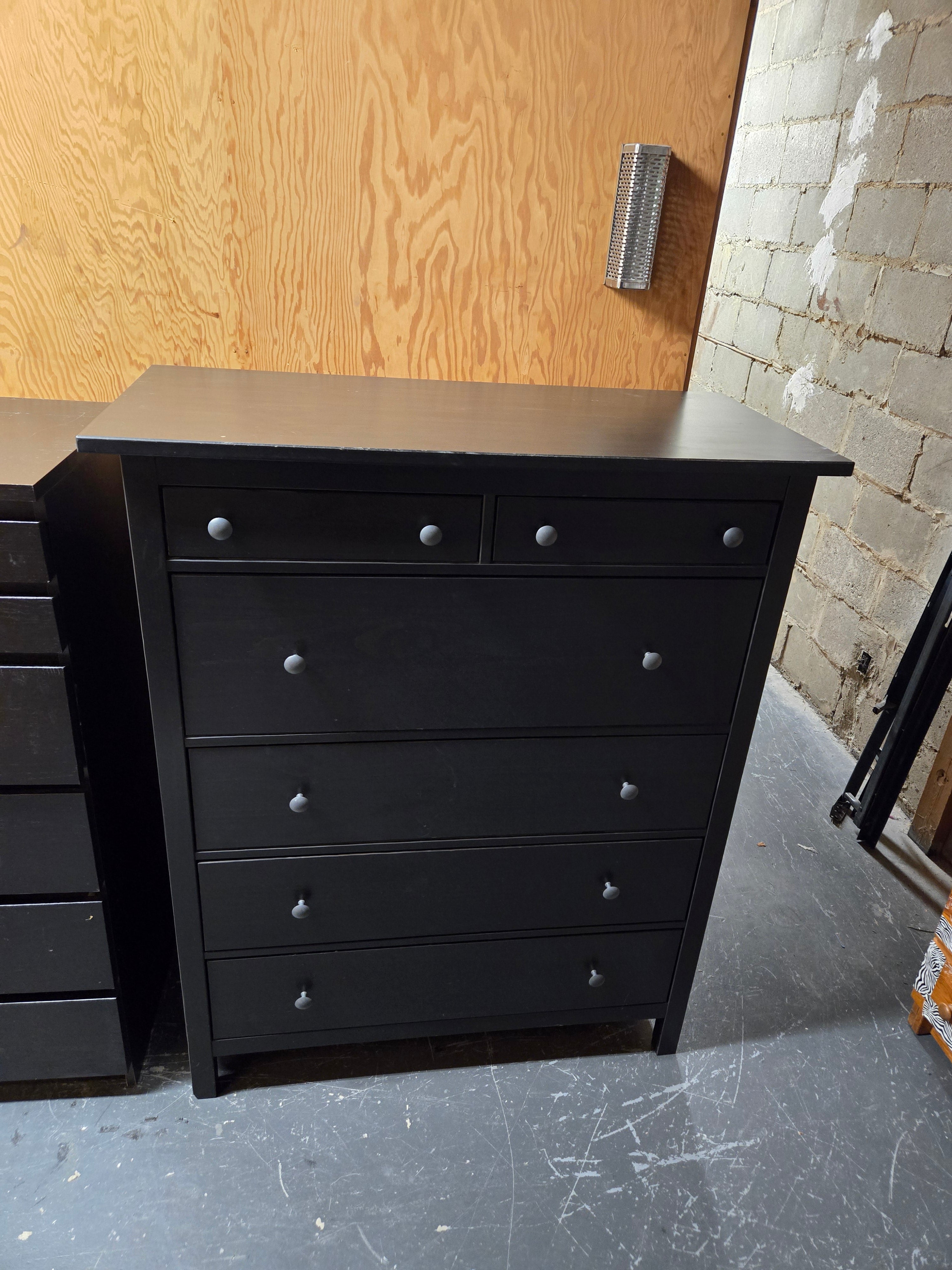 IKEA HEMNES 6 DRAW DRESSER BLACK