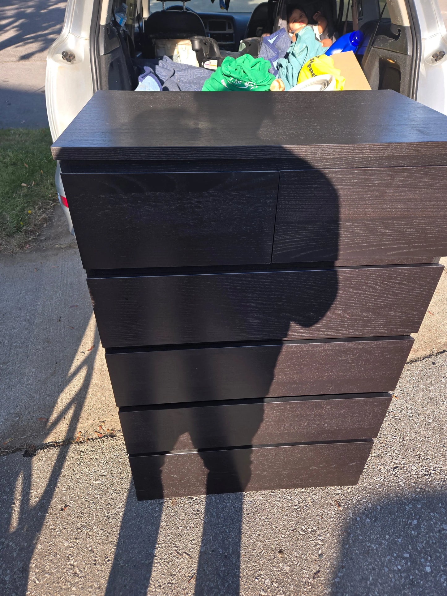 MALM 6 DRAW DRESSER WHITE OR BLACK Weselleverythingnow