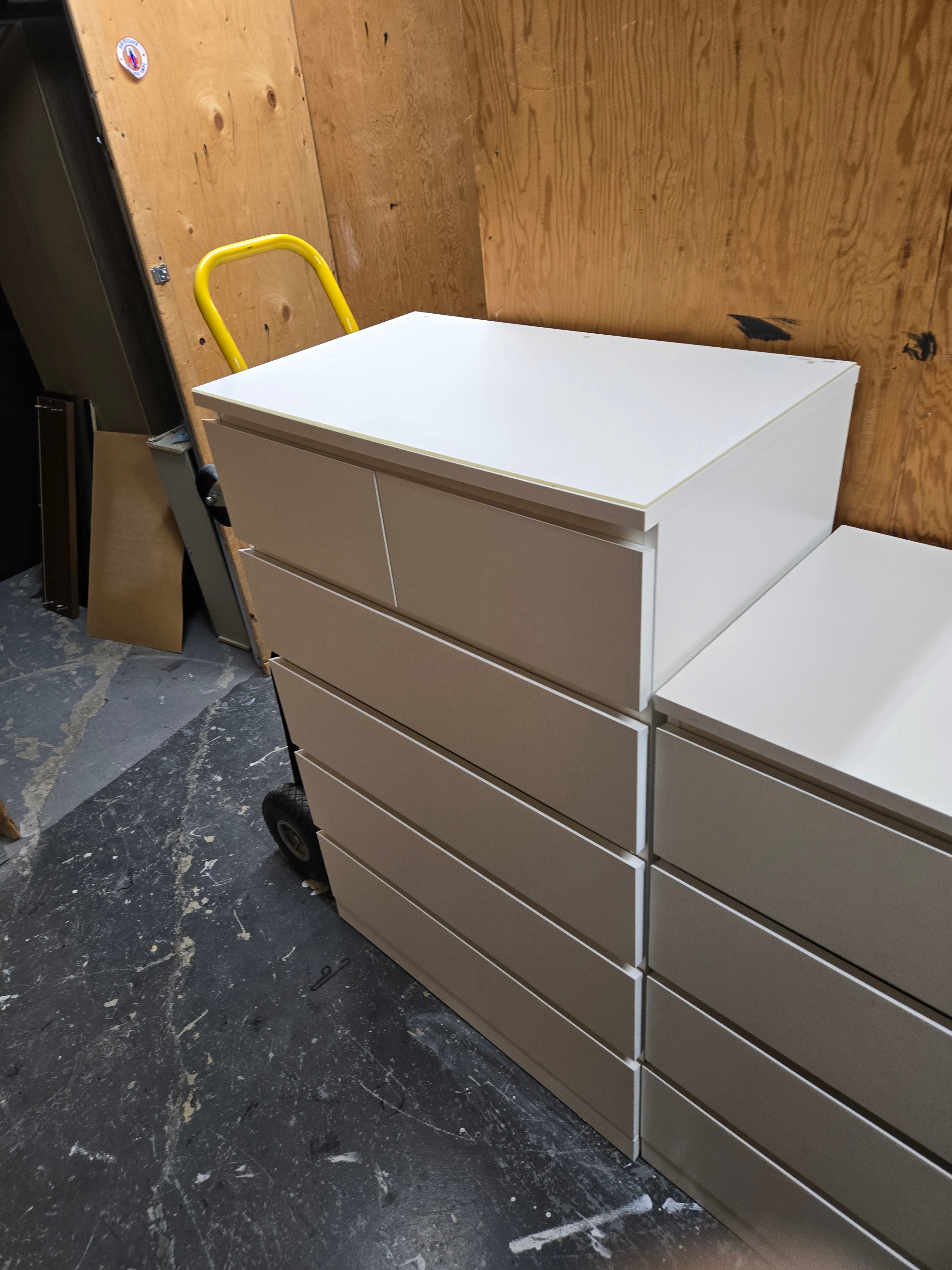 MALM 6 DRAW DRESSER WHITE OR BLACK