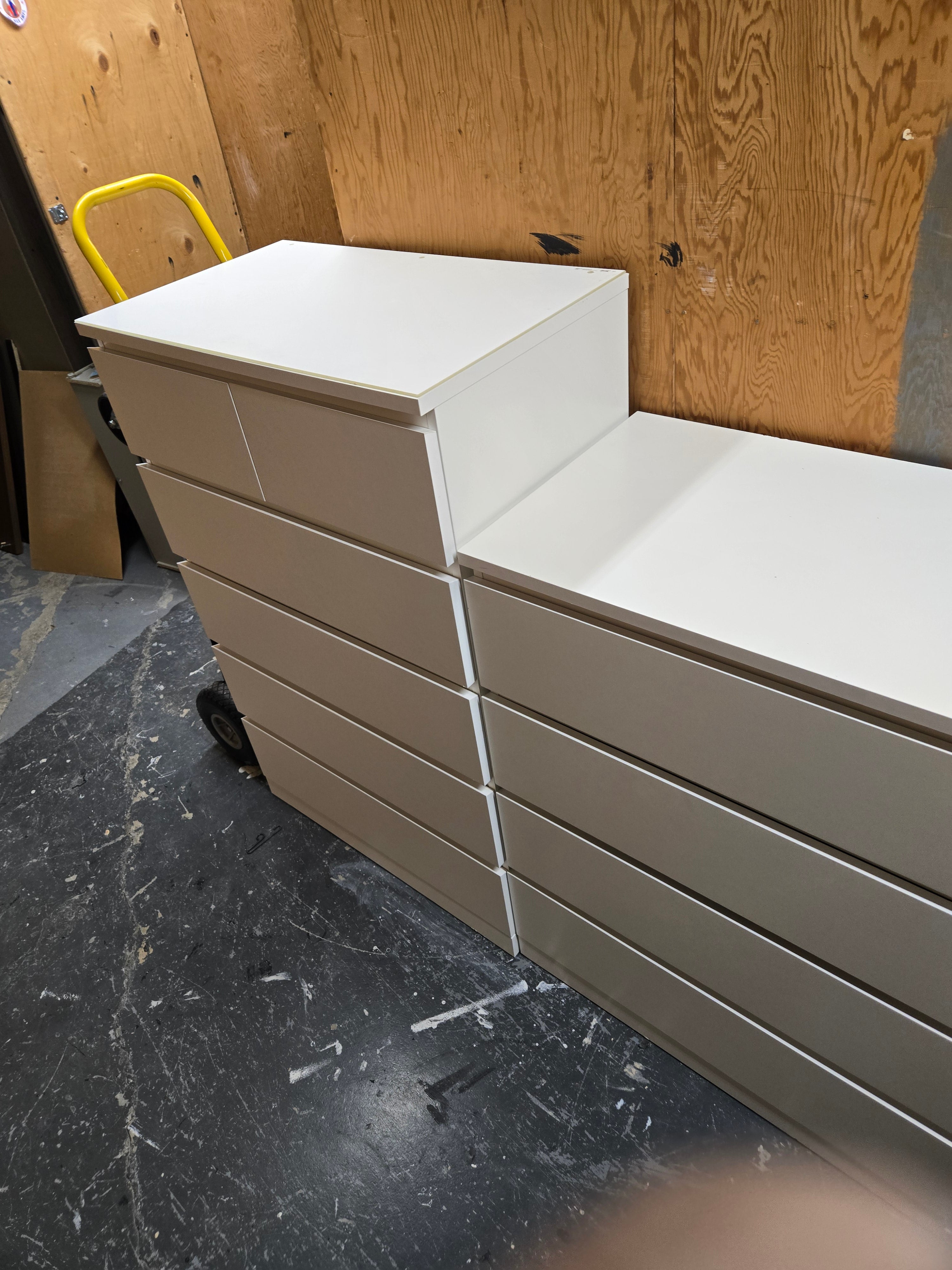 MALM 6 DRAW DRESSER WHITE OR BLACK