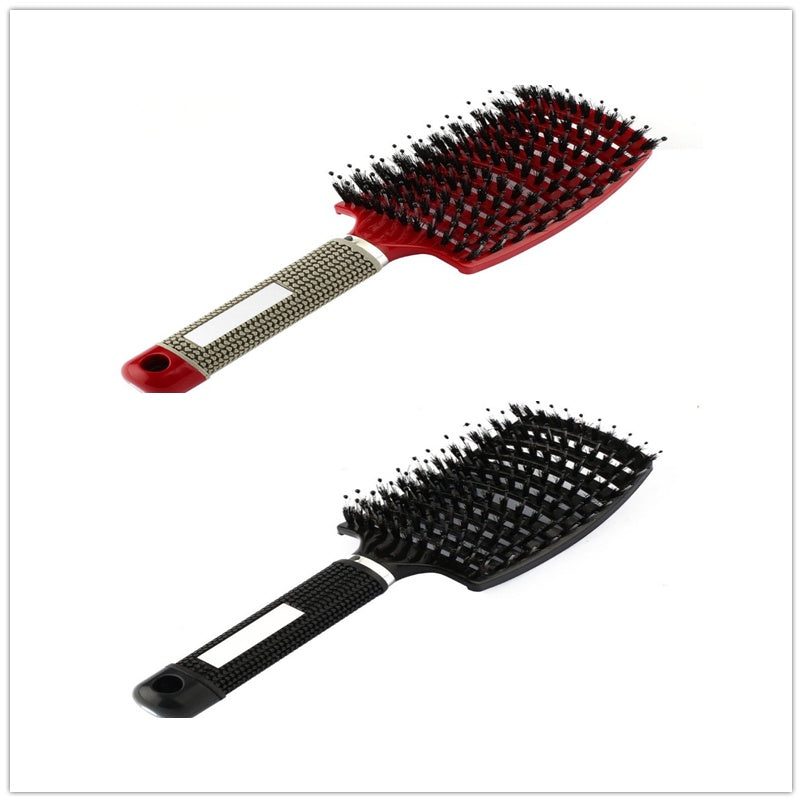 Women Detangler Hair Brush Bristle Nylon Scalp Massage