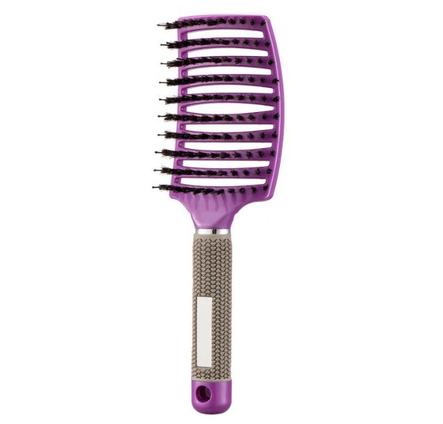 Women Detangler Hair Brush Bristle Nylon Scalp Massage