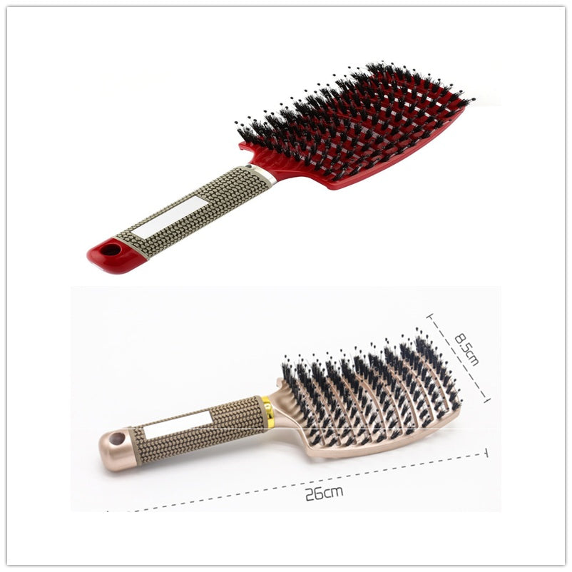 Women Detangler Hair Brush Bristle Nylon Scalp Massage