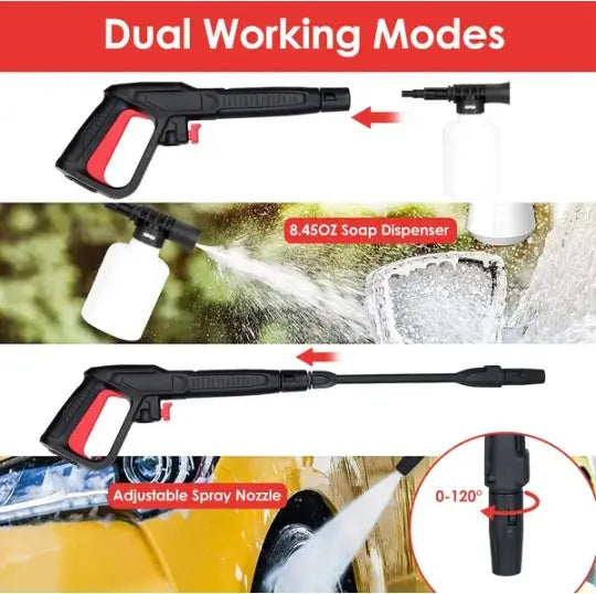 Electric High Pressure Washer 3000PSI Max 2.6GPM Powerful Car Washer Pressure Cleaner With Adjustable Spray Nozzle Soap Dispenser IPX5 Waterproof For Patio Garden Driveway Weselleverythingnow