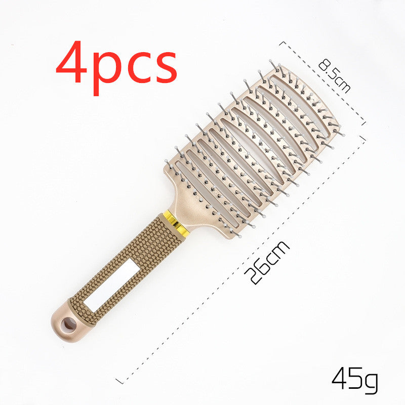 Women Detangler Hair Brush Bristle Nylon Scalp Massage