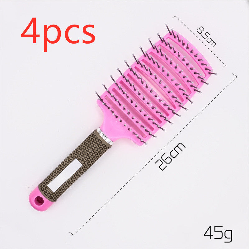 Women Detangler Hair Brush Bristle Nylon Scalp Massage
