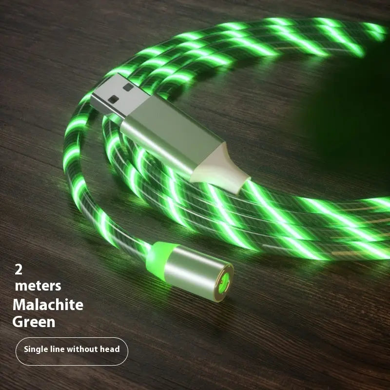 Magnetic Charging Cable Streamer Fast Charging Cable Lighting Micro USB Cable LED Magnet Charger Type-C Cable Weselleverythingnow