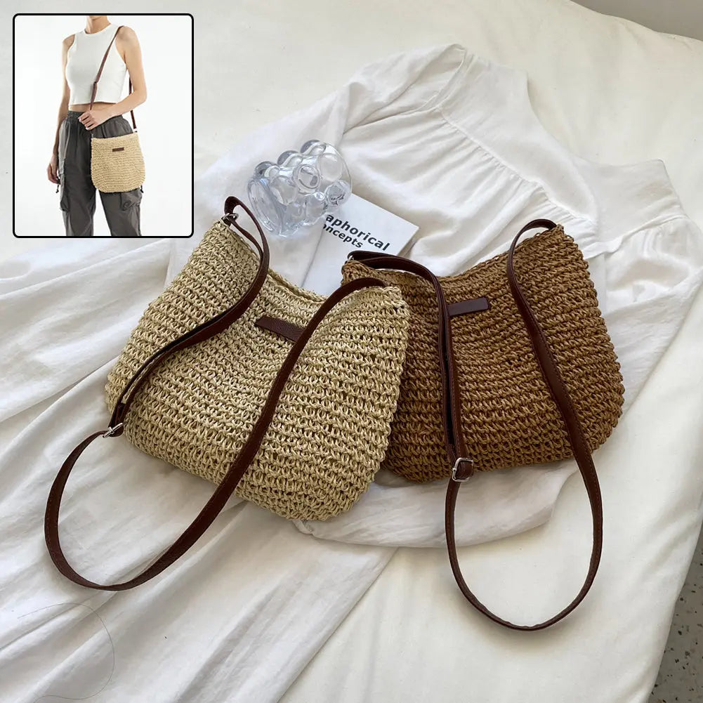 Niche Design Vacation Straw Tote Bag Weselleverythingnow