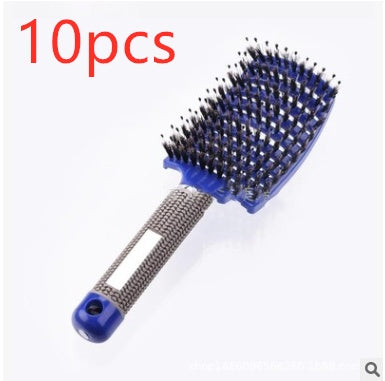 Women Detangler Hair Brush Bristle Nylon Scalp Massage