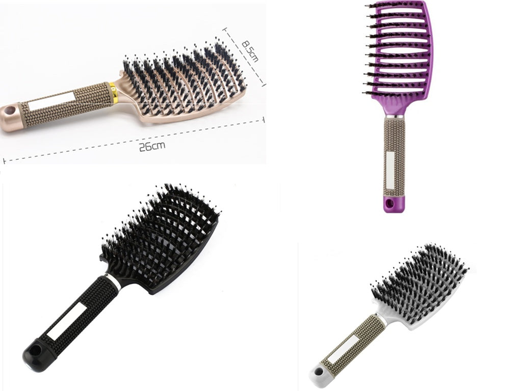 Women Detangler Hair Brush Bristle Nylon Scalp Massage