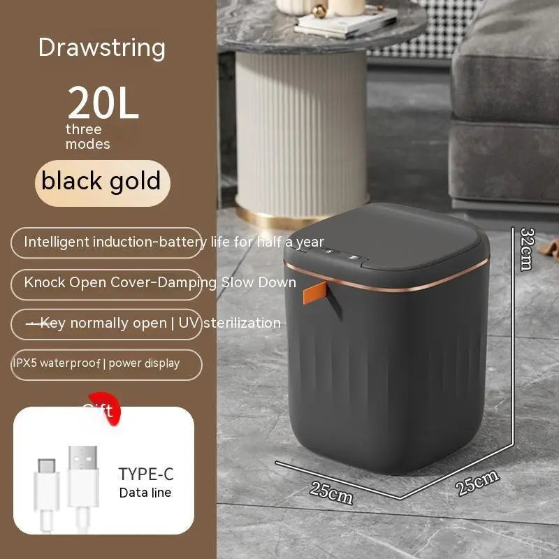Smart Trash Can With Lid For Bedroom And Living Room Kitchen Storage Box Trash Can Induction Small Car Box Automatic Smart Dustbin Smart Trash Bin Weselleverythingnow