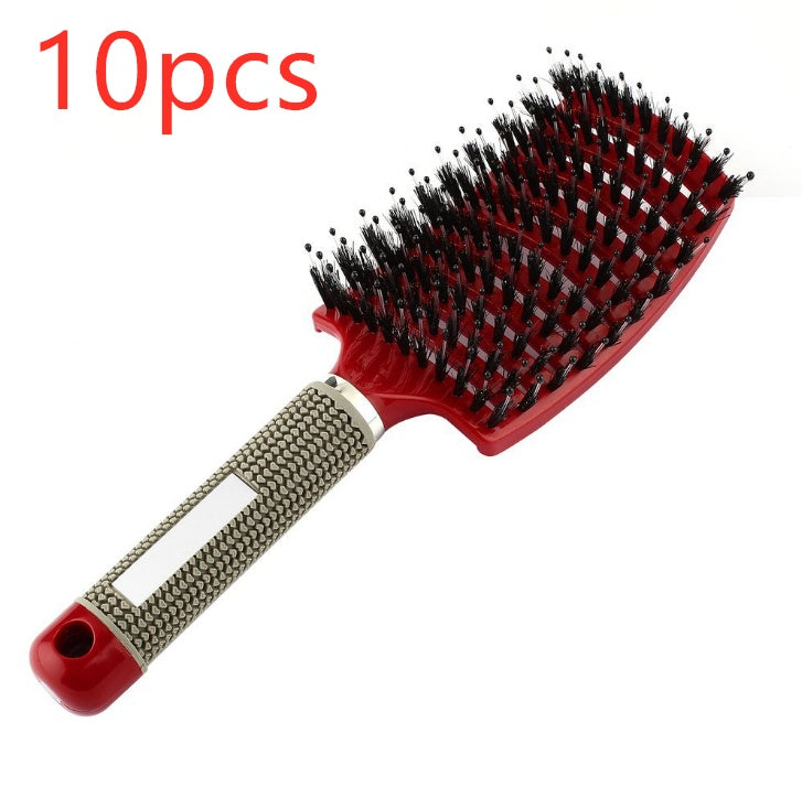 Women Detangler Hair Brush Bristle Nylon Scalp Massage