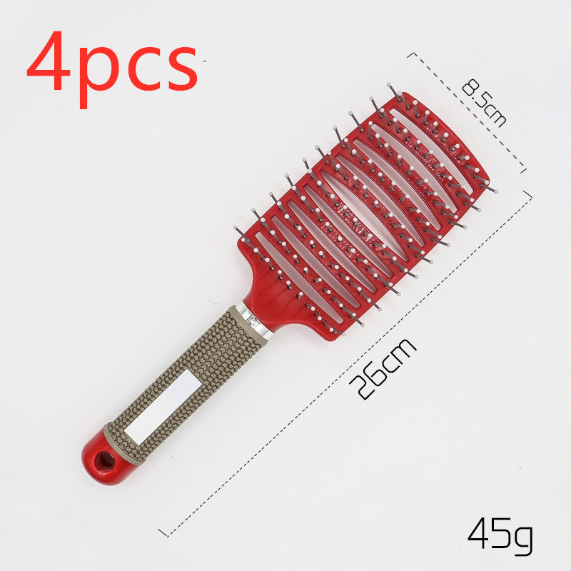 Women Detangler Hair Brush Bristle Nylon Scalp Massage