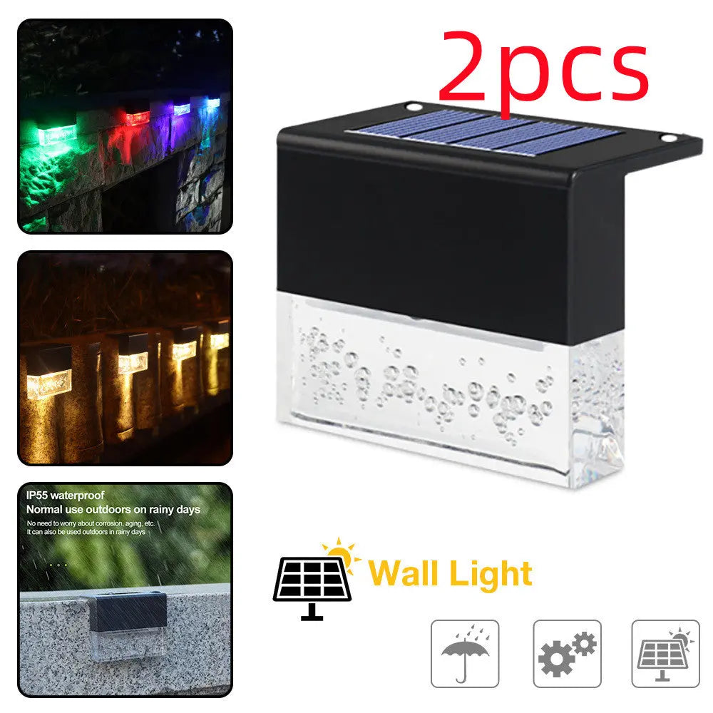 Waterproof New RGB LED Solar Light Step Fence Light Weselleverythingnow