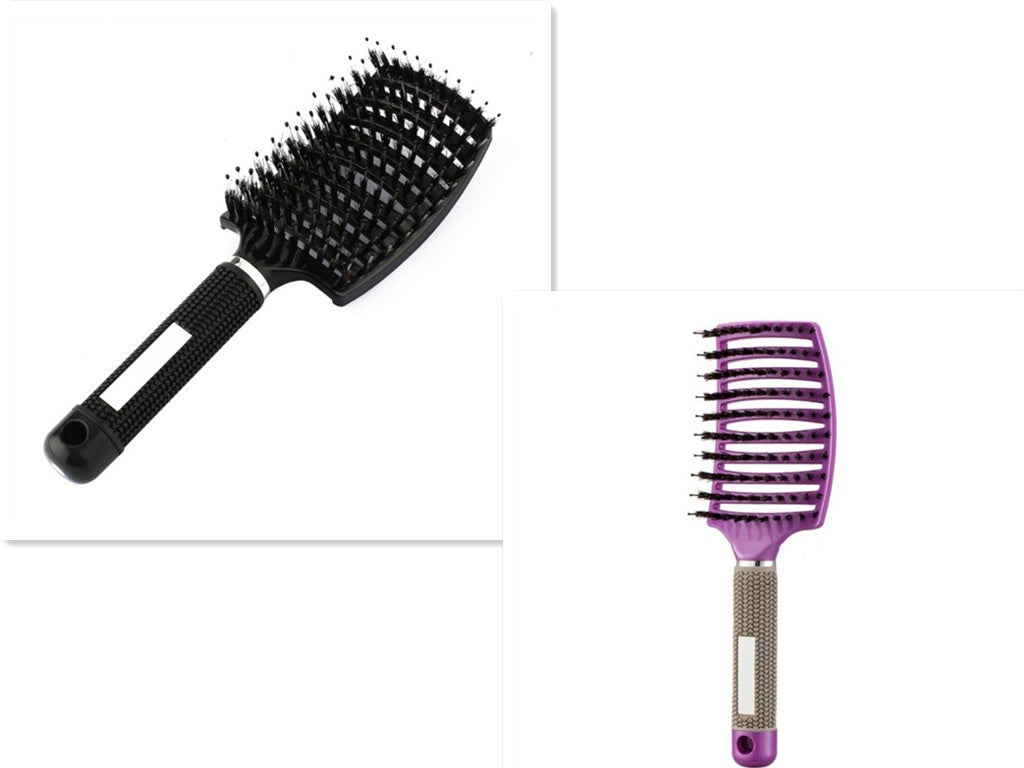 Women Detangler Hair Brush Bristle Nylon Scalp Massage