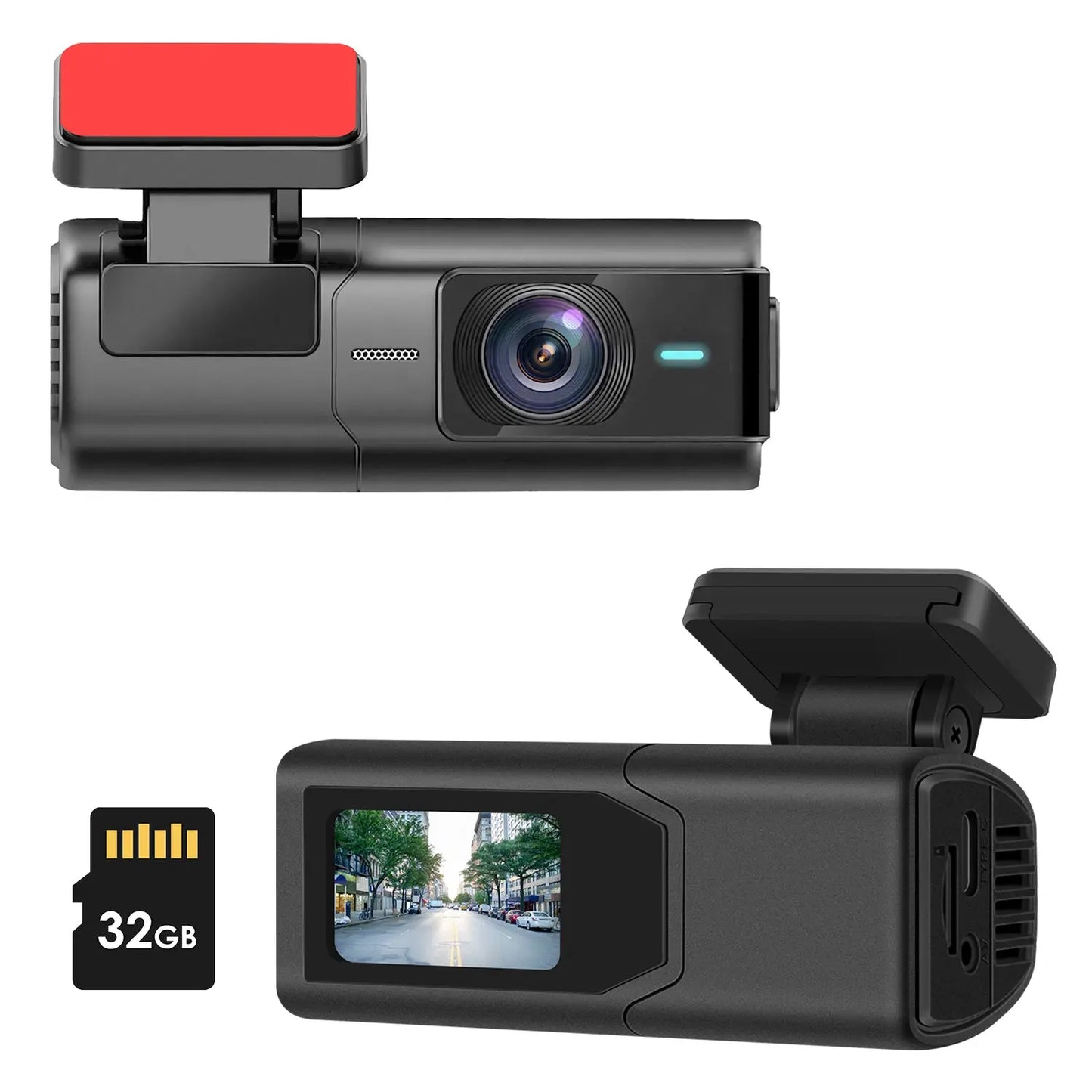 1Pc 2K HD Front Dash Cam For Car With IPS Screen Night Vision Loop Recording Included 32G Storage Card 140 Degree Wide Angle WiFi App Control Front Dashcam Weselleverythingnow