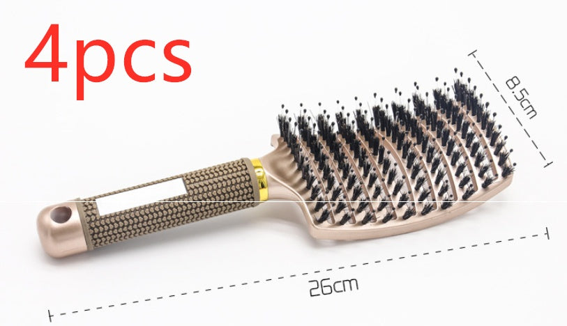 Women Detangler Hair Brush Bristle Nylon Scalp Massage