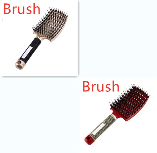 Women Detangler Hair Brush Bristle Nylon Scalp Massage