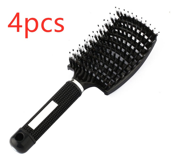 Women Detangler Hair Brush Bristle Nylon Scalp Massage