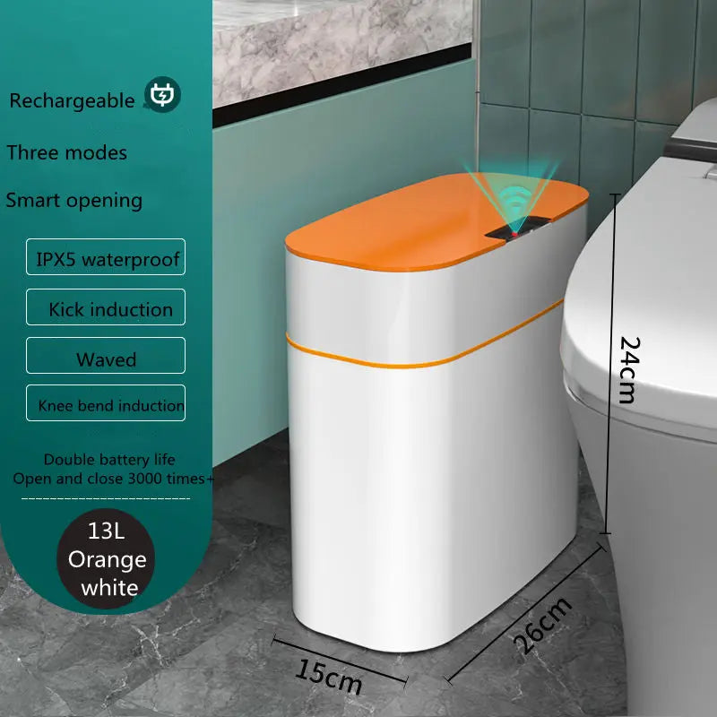 Smart Trash Can With Lid For Bedroom And Living Room Kitchen Storage Box Trash Can Induction Small Car Box Automatic Smart Dustbin Smart Trash Bin Weselleverythingnow