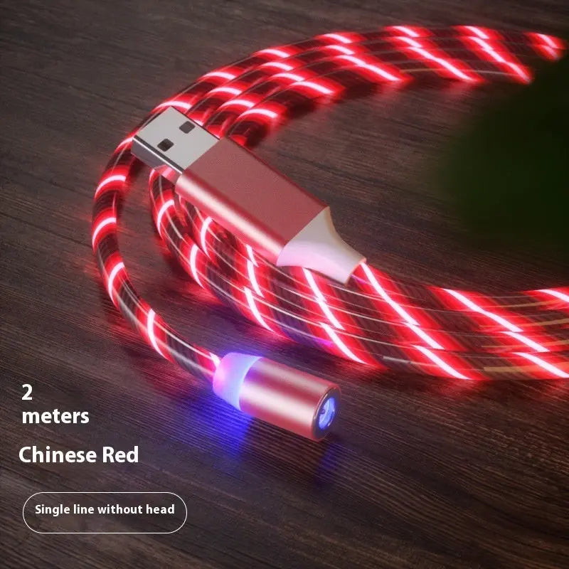Magnetic Charging Cable Streamer Fast Charging Cable Lighting Micro USB Cable LED Magnet Charger Type-C Cable Weselleverythingnow