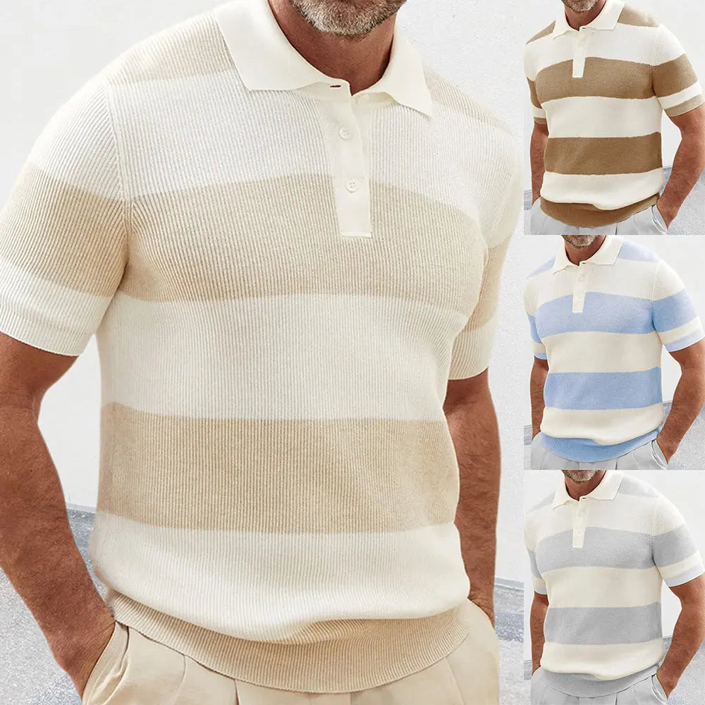 Mens Clothing Summer Fashion Lapel Sweater Short Sleeve Men Clothing Men Wears Weselleverythingnow
